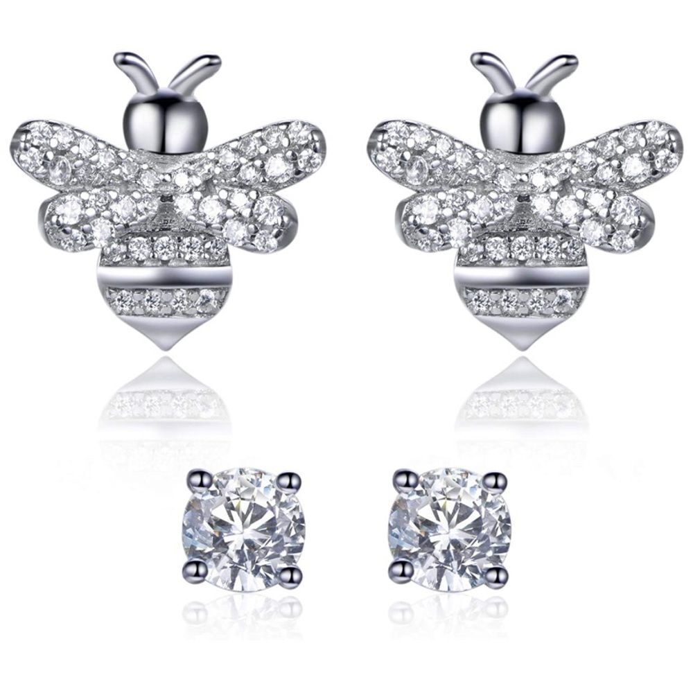 Sparkling Honeybee Earrings Set